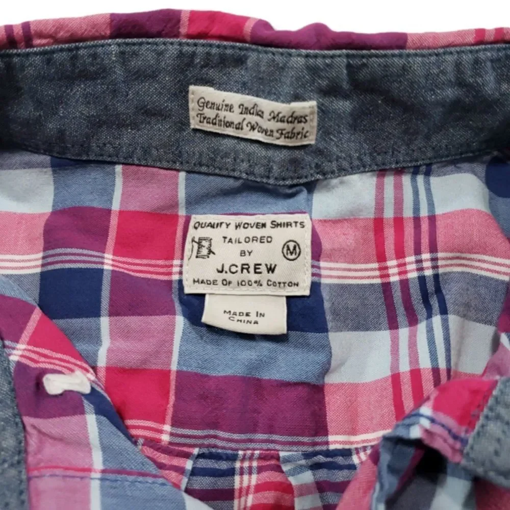 J.Crew Shirt Size Medium Quality Woven Shirts Tailored By J Crew Plaid Button Up